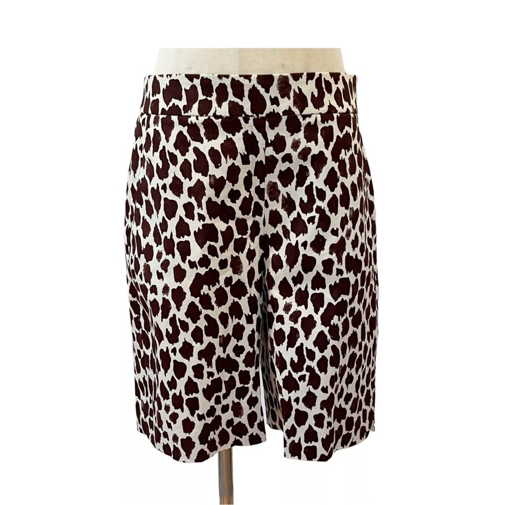 J.Crew Women’s  Giraffe Print Bermuda Short Sz 8